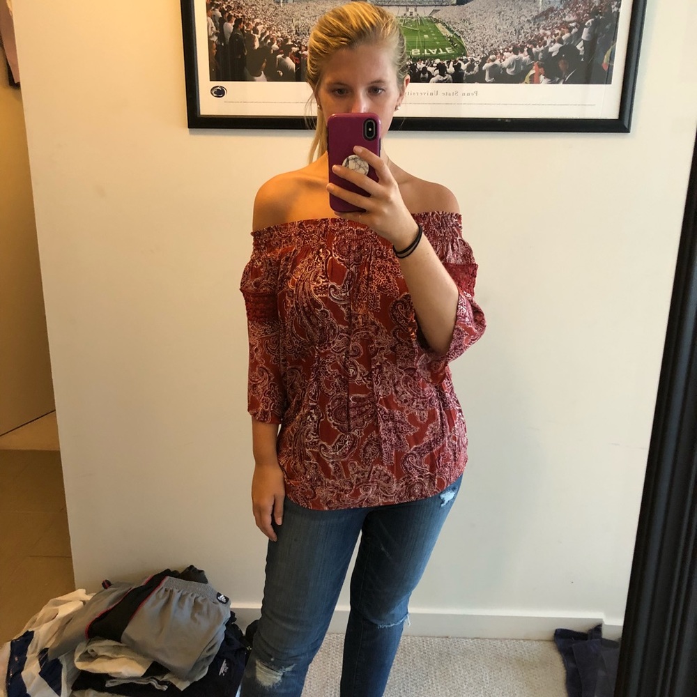Floral off-the-shoulder top